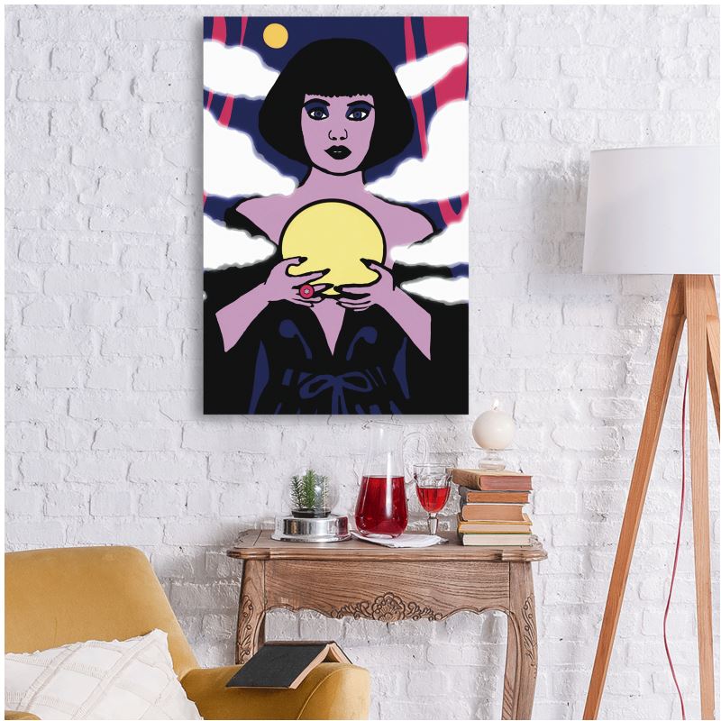 Night Ritual — Crystal Ball Print on Metal 16x24"