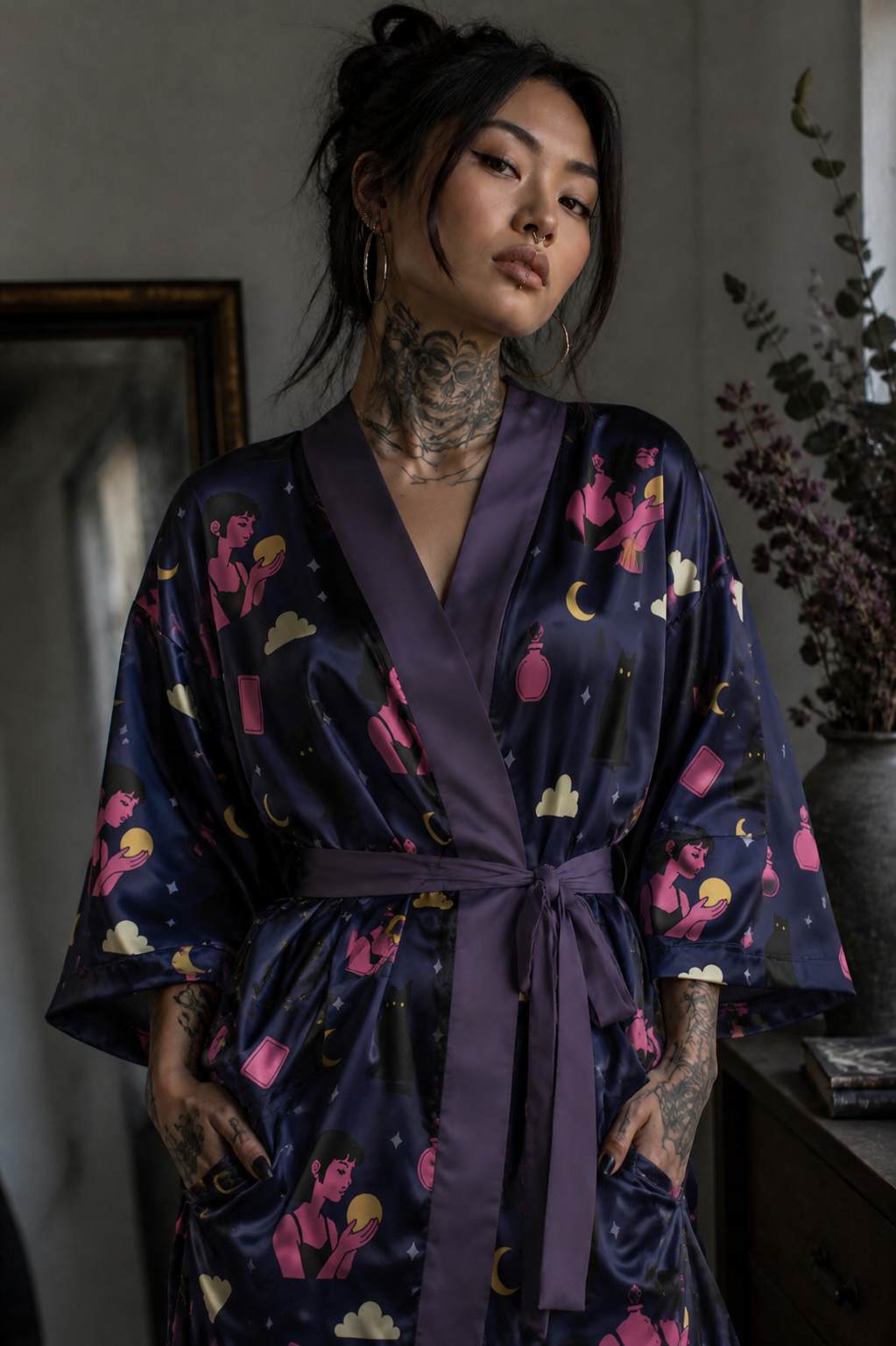 Night Ritual — Oracle Silk Kimono