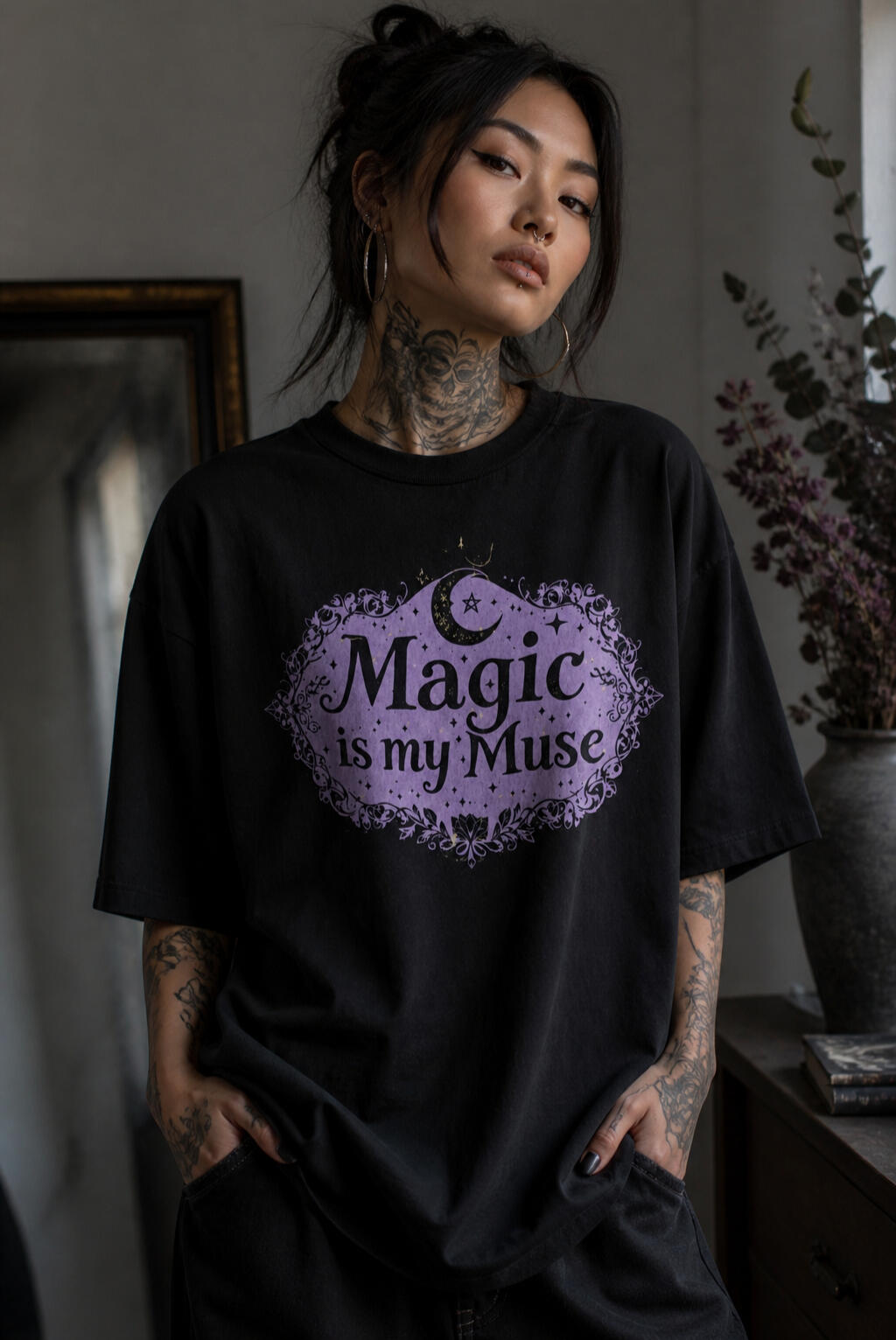 Magic is my Muse Hand-Printed Tshirt by Catherine Gomersall Studio